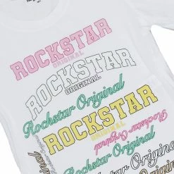 WOMENS TEES Best Seller LOGO MANIA OVERSIZED TEE-WHITE