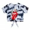 WOMENS TEES Best Seller ROLLING STONES TIE DYE CROP TEE-MULTI