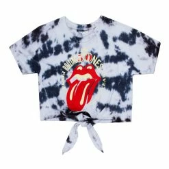 WOMENS TEES Best Seller ROLLING STONES TIE DYE CROP TEE-MULTI