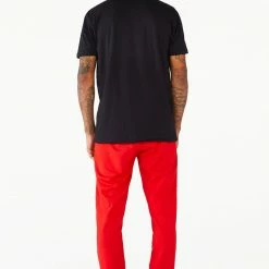 MENS TRACK SETS CHIEF T-SHIRT TRACK SET-RED/BLK