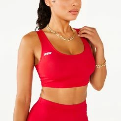 WOMENS ACTIVE SHORT SETS LENA BIKER SET - RED