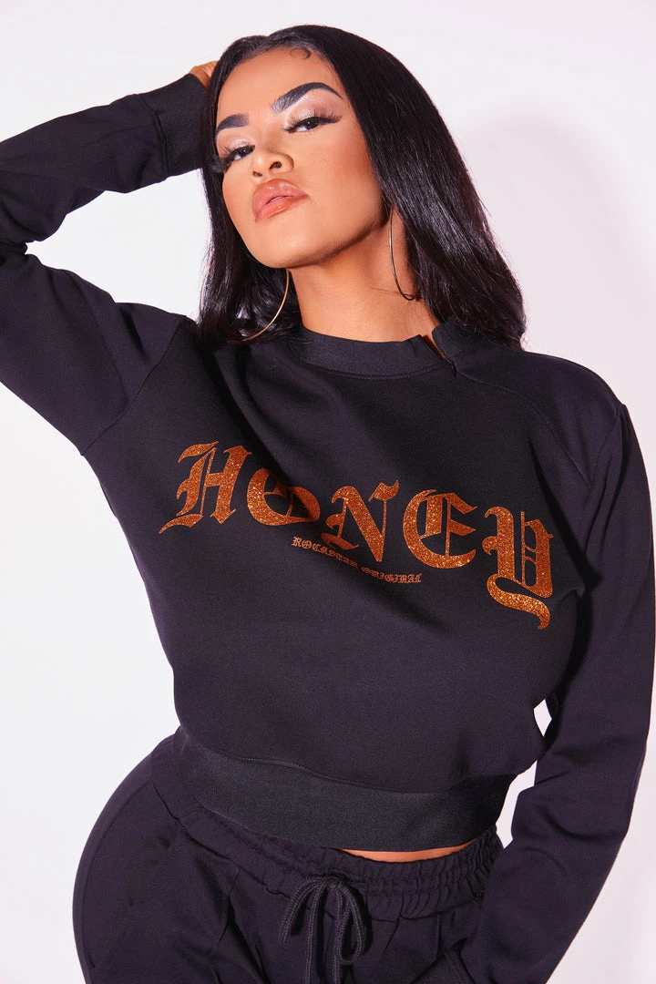 Budget 👍 WOMENS TRACK SETS HONEY TRACKSET-BLACK ⭐ 7 WOMENS TRACK SETS HONEY TRACKSET-BLACK