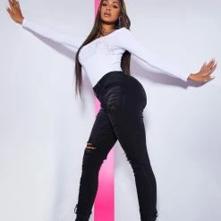 New 😉 WOMENS 👖 JEANS SUPER DISTRESSED SKINNY JEAN-BLACK Best Seller 💯 10 WOMENS JEANS SUPER DISTRESSED SKINNY JEAN-BLACK Best Seller