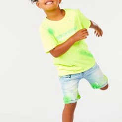 BOYS SHORTS KIDS SABLE PRINTED SHORT-YELLOW