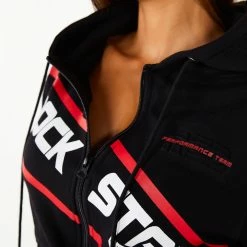 WOMENS TRACK SETS NICKI HOODIE SET - BLACK