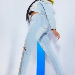 WOMENS JACKETS DIANA DENIM JACKET-LIGHT WASH