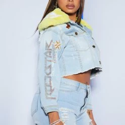 WOMENS JACKETS DIANA DENIM JACKET-LIGHT WASH