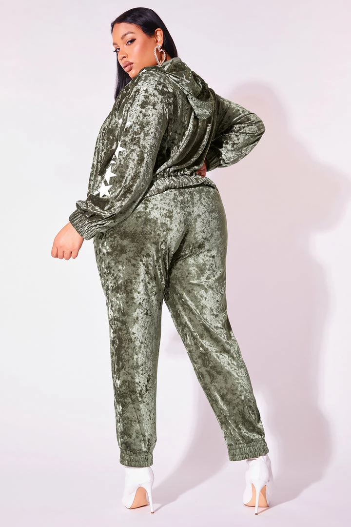 Hot Sale 🎁 WOMENS TRACK SETS STARGIRL-C MATCHING PANT SET-OLIVE 👏 5 WOMENS TRACK SETS STARGIRL-C MATCHING PANT SET-OLIVE