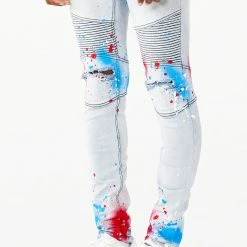 MENS JEANS SABLE PRINTED JEAN-RED