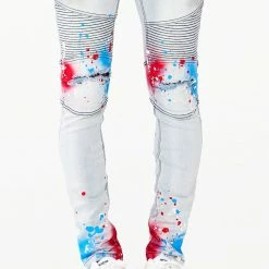 MENS JEANS SABLE PRINTED JEAN-RED