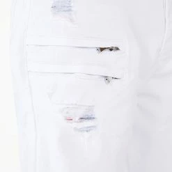 MENS SHORTS Denim JACOB SHORT-WHITE