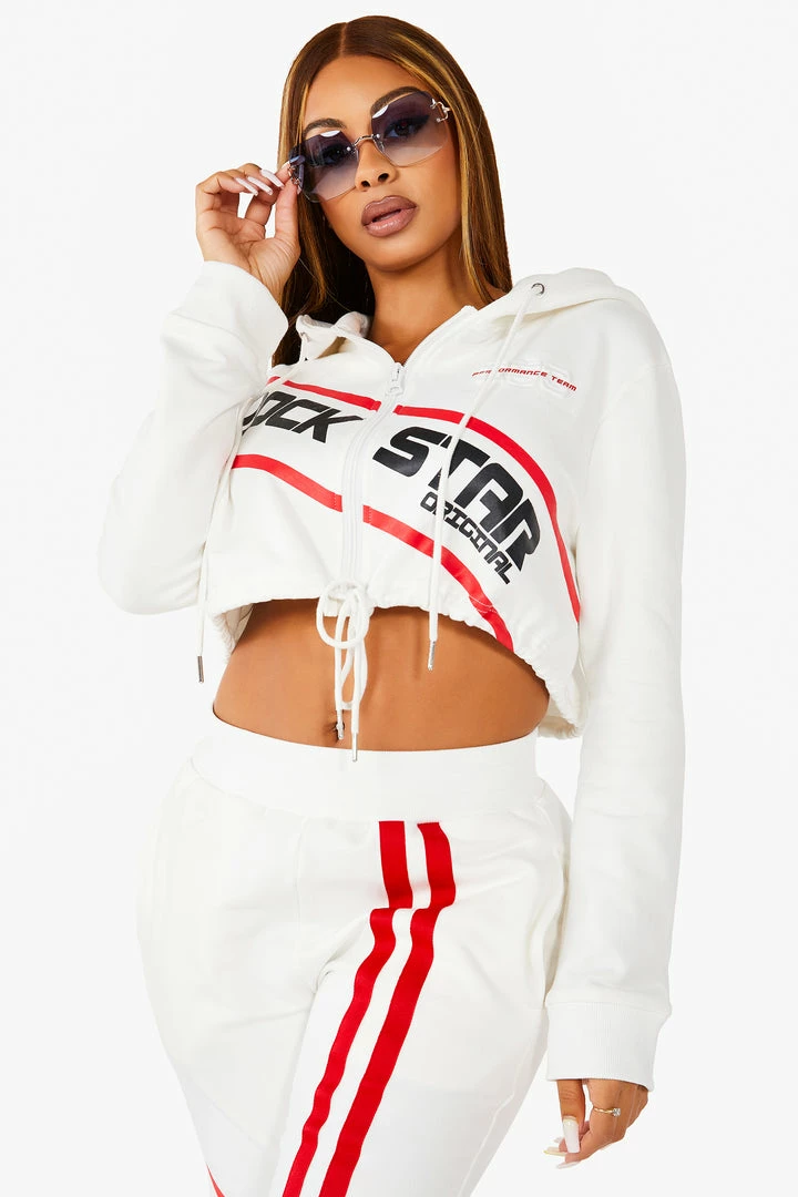 Brand new 👏 WOMENS TRACK SETS NICKI HOODIE SET - WHITE 👍 7 WOMENS TRACK SETS NICKI HOODIE SET - WHITE