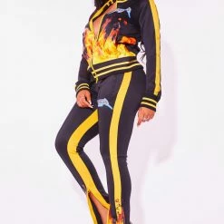 WOMENS TRACK SETS MILLIE TRACKSET - BLACK/YELLOW