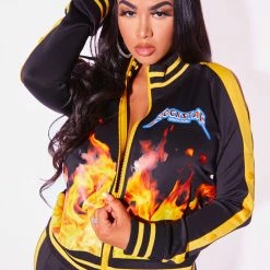 WOMENS TRACK SETS MILLIE TRACKSET - BLACK/YELLOW