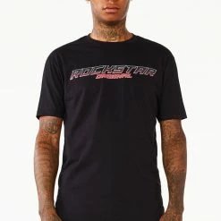 MENS TEES Tops BRUM PRINTED T-SHIRT-BLACK