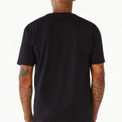 MENS TEES Tops BRUM PRINTED T-SHIRT-BLACK