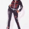 WOMENS TRACK SETS SKULL TRACKSET-BLACK/WHITE