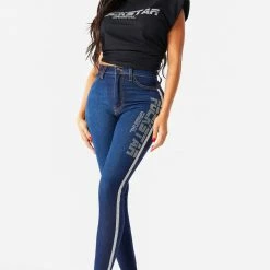 WOMENS JEANS REMMY JEANS - DK WASH