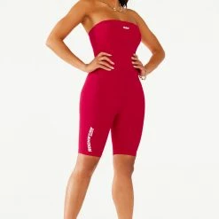 WOMENS ROMPERS & JUMPSUITS QUEENIE ROMPER - RED