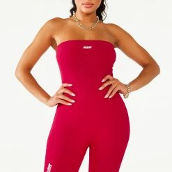 WOMENS ROMPERS & JUMPSUITS QUEENIE ROMPER - RED