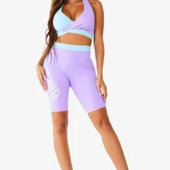 WOMENS ACTIVE SHORT SETS BIANCA ACTIVE BIKER SET - BLUE