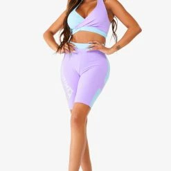 WOMENS ACTIVE SHORT SETS BIANCA ACTIVE BIKER SET - BLUE