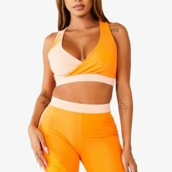 WOMENS ACTIVE SHORT SETS BIANCA ACTIVE BIKER SET - ORANGE