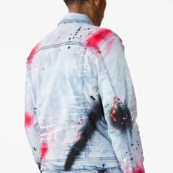 MENS DENIM JACKETS BLINK PAINTER JACKET- RED