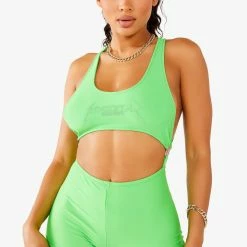 WOMENS ROMPERS & JUMPSUITS LEAH ROMPER - GREEN