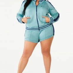 WOMENS SHORT SETS GIGI SHORT SET - TEAL/NAVY