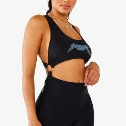 WOMENS ROMPERS & JUMPSUITS LEAH ROMPER - BLACK Best Seller