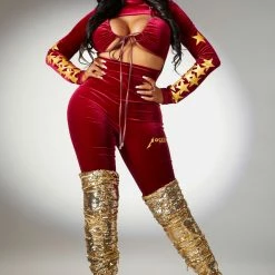 WOMENS ROMPERS & JUMPSUITS TYRA JUMPSUIT-WINE