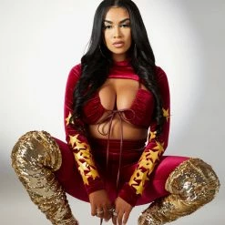 WOMENS ROMPERS & JUMPSUITS TYRA JUMPSUIT-WINE