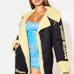 WOMENS JACKETS Best Seller CHARLOTTE JACKET - BLACK/YELLOW