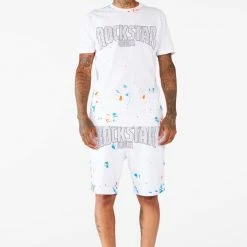 MENS SHORT SETS Track Sets RANDALL CRYSTAL LIGHTING SHORT SET-WHITE