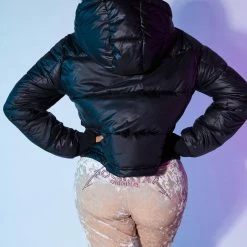 Buy โ๏ธ WOMENS OUTERWEAR Best Seller ROSE PUFFER JACKET - BLACK ๐งจ 10 WOMENS OUTERWEAR Best Seller ROSE PUFFER JACKET - BLACK