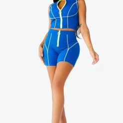 WOMENS ACTIVE SHORT SETS SAKURA SHORT SET - BLUE