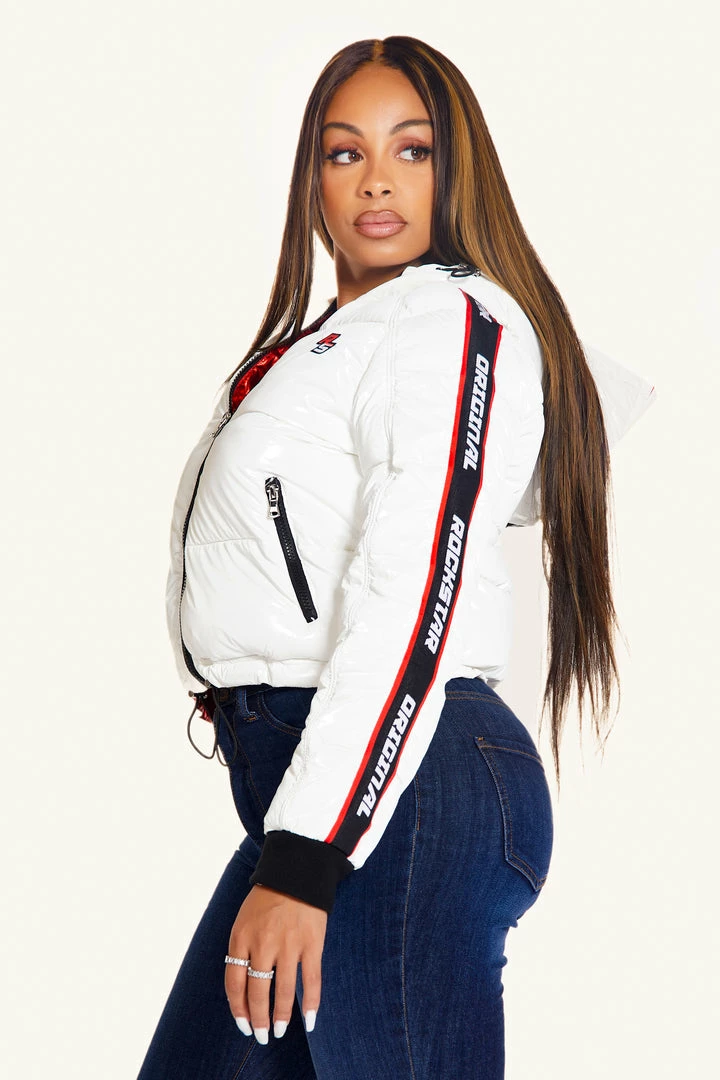 Brand new ✔️ WOMENS OUTERWEAR JACKEY PUFFER JACKET - WHITE 👍 4 WOMENS OUTERWEAR JACKEY PUFFER JACKET - WHITE