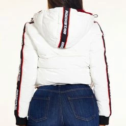 Brand new ✔️ WOMENS OUTERWEAR JACKEY PUFFER JACKET - WHITE 👍 10 WOMENS OUTERWEAR JACKEY PUFFER JACKET - WHITE