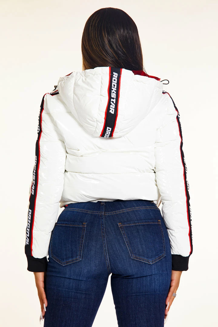 Brand new ✔️ WOMENS OUTERWEAR JACKEY PUFFER JACKET - WHITE 👍 5 WOMENS OUTERWEAR JACKEY PUFFER JACKET - WHITE