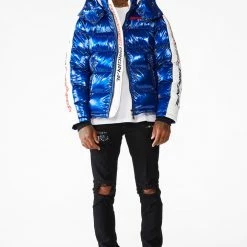 MENS OUTERWEAR Jackets & Outerwear Metallic Royal Blue Alasia Puffer Jacket