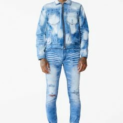 Best Pirce ✔️ MENS DENIM JACKETS KENNY JACKET-MEDIUM WASH 🥰 15 MENS DENIM JACKETS KENNY JACKET-MEDIUM WASH