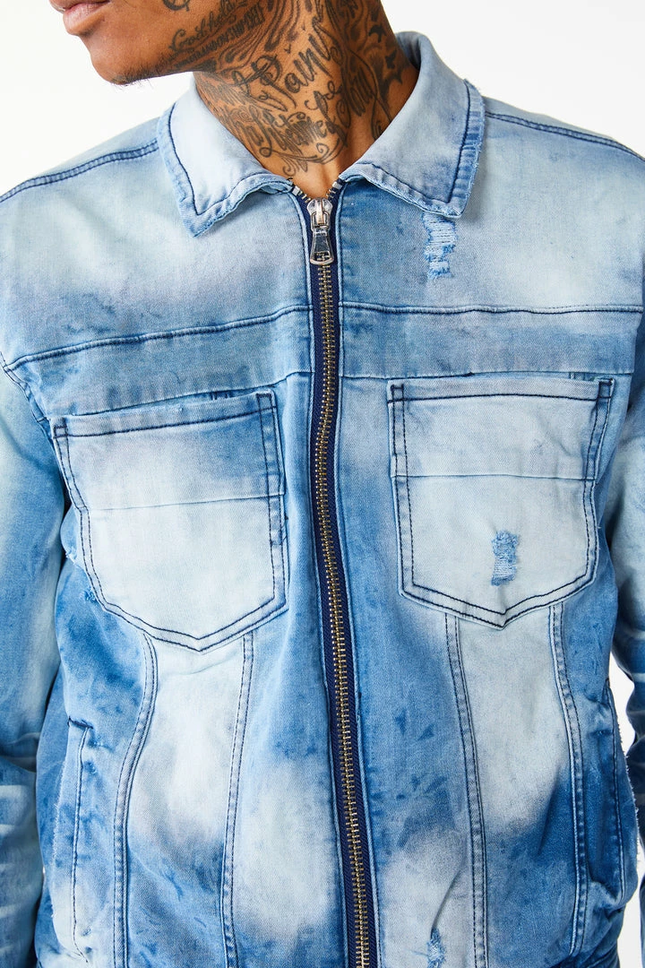 Best Pirce ✔️ MENS DENIM JACKETS KENNY JACKET-MEDIUM WASH 🥰 3 MENS DENIM JACKETS KENNY JACKET-MEDIUM WASH