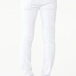 MENS JEANS OSCAR SIGNATURE BIKER JEAN-WHITE