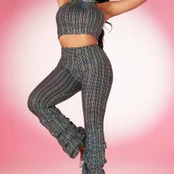 WOMENS DRESSES Best Seller REMI MATCHING PANT SET-BLACK