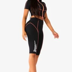 WOMENS ACTIVE SHORT SETS NERIAH ACTIVE BIKER SET - BLACK