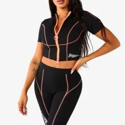 WOMENS ACTIVE SHORT SETS NERIAH ACTIVE BIKER SET - BLACK