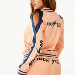 WOMENS SHORT SETS GIGI SHORT SET - CORAL/NAVY