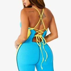 WOMENS ROMPERS & JUMPSUITS Best Seller HAYDEN ROMPER - TURQUOISE/YELLOW