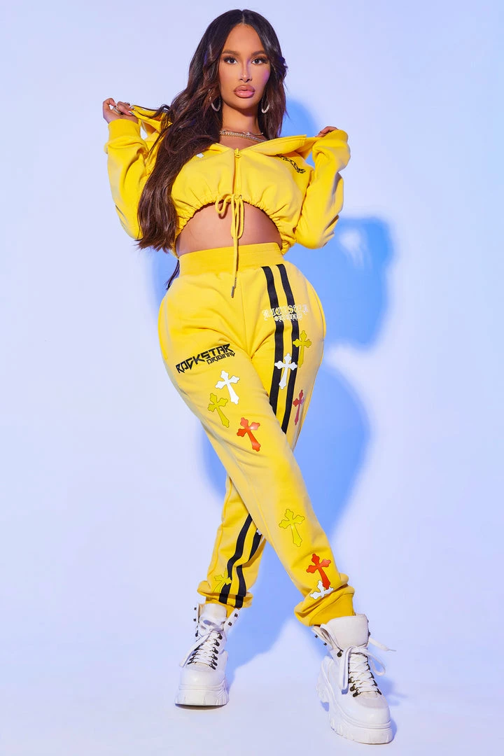 Cheapest 👏 WOMENS TRACK SETS NATASHA TRACKSET-YELLOW 👏 3 WOMENS TRACK SETS NATASHA TRACKSET-YELLOW